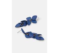 Accessorize Matte Petal Drop Earrings In Blue Blue One Size