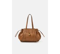Accessorize Padlock Ruched Shoulder Bag In Tan Tan One Size