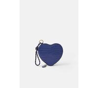 Accessorize Patent Heart Purse In Blue Blue One Size