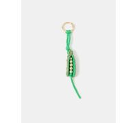 ACCESSORIZE Peas In A Pod Beaded Bag Charm Green