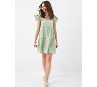 ACCESSORIZE Pure Cotton Checked Mini Beach Dress Khaki