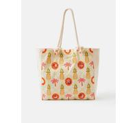 ACCESSORIZE Pure Cotton Embroidered Shoulder Bag Orange