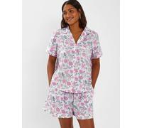 ACCESSORIZE Pure Cotton Floral Shortie Set Pink