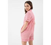 ACCESSORIZE Pure Cotton Heart Print Shortie Set Pink