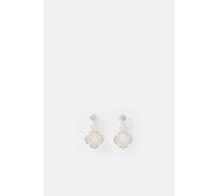 Accessorize Women's Sterling Silver Diamante Clover Drop Earrings Accessorize Silver One Size