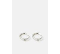 Accessorize Sterling Silver Diamante Star Hoop Earrings Silver One Size
