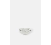 Accessorize Sterling Silver-Plated Star Diamante Signet Ring Silver XS