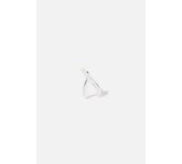 Accessorize Sterling Silver Single Wishbone Stud Silver One Size