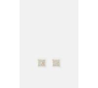 Accessorize Women's Sterling Silver Square Diamante Stud Earrings Accessorize Silver One Size