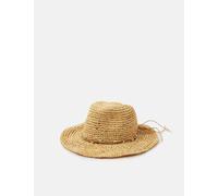 ACCESSORIZE Straw Beaded Hat Natural