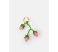 ACCESSORIZE Strawberry Beaded Bag Charm Pink
