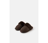 Accessorize Suedette Mule Slippers In Chocolate Chocolate S