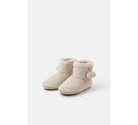 Accessorize Super Soft Pom Pom Slipper Boots In Cream Cream S