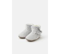 Accessorize Women's Super Soft Pom Pom Slipper Boots in Grey | Size: Small Accessorize Grey S