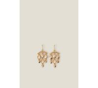 Accessorize Textured Chandelier Earrings In Gold Gold One Size