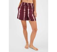ACCESSORIZE Tie Dye Casual Shorts Burgundy