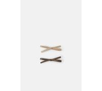 Accessorize Women's 2-Pack Faux Leather Bow Hair Clips Accessorize Multicolor One Size