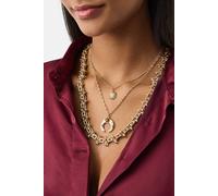 Accessorize Women's 2-Pack Horseshoe Pendant Layered Necklaces in Gold Accessorize Gold One Size