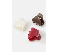Accessorize Women's 3-Pack Small Heart Claw Clips Accessorize Multicolor One Size