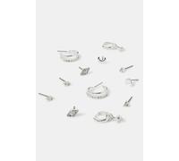 Accessorize Women's 6-Pack Starry Night Stud & Hoop Earrings in Silver Accessorize Silver One Size