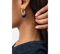 Accessorize Women's Bead Charm Hoop Earrings in Blue Accessorize Blue One Size