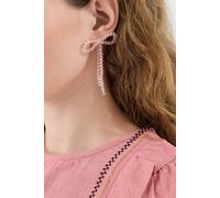 Accessorize Women's Beaded Bow Drop Earrings in Pink Accessorize Pink One Size