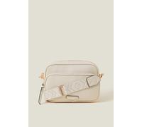 Accessorize Women's Dina Double Zip Cross-Body Bag in Cream Accessorize Cream One Size