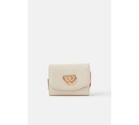 Accessorize Women's Double Heart Faux Leather Purse in Cream Accessorize Cream One Size