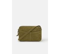 Accessorize Women's Double Zip Suede Camera Bag in Green Accessorize Green One Size