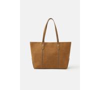 Accessorize Women's Faux Suede Tote Bag in Tan Accessorize Tan