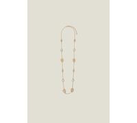 Accessorize Women's Long Textured Pendant Station Necklace in Cream Accessorize Cream One Size