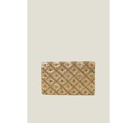 Accessorize Women's Metallic Embellished Clutch Bag in Gold Accessorize Gold One Size