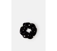Accessorize Women's Pearl Satin Hair Scrunchie in Black Accessorize Black One Size