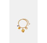 Accessorize Women's Stainless Steel Heart Charm Bracelet in Gold Accessorize Gold One Size