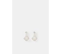 Accessorize Women's Sterling Silver Diamante Clover Drop Earrings Accessorize Silver One Size