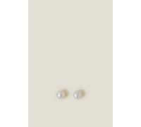 Accessorize Women's Sterling Silver-Plated Freshwater Pearl Studs in Cream Accessorize Cream One Size