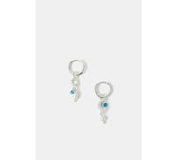 Accessorize Women's Sterling Silver-Plated Moon & Star Pearl Drop Earrings in Silver Accessorize Silver One Size