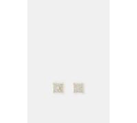 Accessorize Women's Sterling Silver Square Diamante Stud Earrings Accessorize Silver One Size