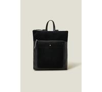 Accessorize Women's Suede Leather Backpack in Black Accessorize Black