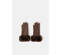 Accessorize Women's Suedette Cuff Gloves in Brown Accessorize Brown One Size