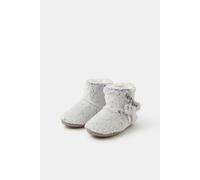 Accessorize Women's Super Soft Pom Pom Slipper Boots in Grey | Size: Small Accessorize Grey S