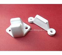 Accessorized 2x Veneta Caravan/Static/Mobile/Motorhome DOOR STOP. Retainer Catch. White