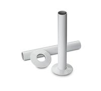 Accessory, 130Mm Pipe Sleeving & Metal Collar Set, White