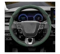 Accessory Anti-Slip Buckle Suede Steering Wheel Cover For Toyota For Rav4 For Hilux For Wish car steering wheel cover(Green 3-Piece Set)