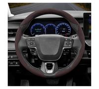 Accessory Anti-Slip Buckle Suede Steering Wheel Cover For Toyota For Rav4 For Hilux For Wish(Mocha 3-Piece Set)