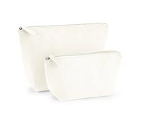 BagBase BG724 Felt Accessory Bag - Essential Travel Items & Makeup Storage - for Men & Women - Small - Soft White