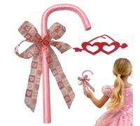 Accessory for Cosplay | Accessories for Carnival Parties - Cane with Bow Accessory - for Comic Conventions, Costume Parties, Photo Shoots, Cinema, Masquerade Events, Creates