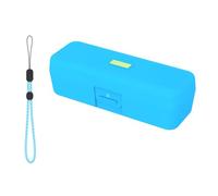 Accessory Holder Case Molded Blue Travel-Ready Organizer Rigid Body Secure Latch Top Loop Space-Saving Storage Aid Counter Drawer Cupboard Bag Placement Hard Case Toy Box