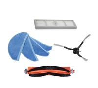 Accessory Kit Compatible with Philips Homerun 7000 Series XU7000 - XU7100 Robot Vacuum Cleaner, 1 Side Brush, 1 Hepa Filter, 1 Main Brush, 4 Mop Cloths