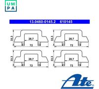ACCESSORY KIT DISC BRAKE PAD 13.0460-0145.2 FOR CITROËN C3/Pluriel C29HZ 1.6L